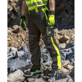 Kalhoty do pasu NEON černo-žluté